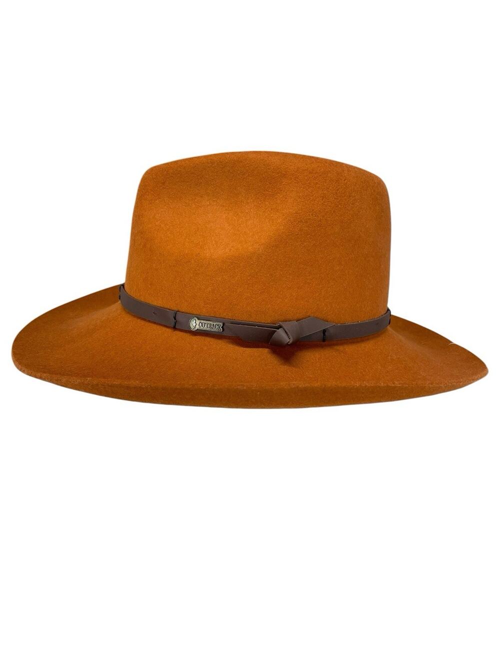 Outback Trading Wool Tassy Crusher Cowboy Felt Hat SM Water Fade Resistant UPF50